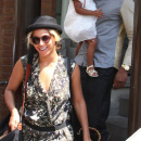 HAPPY FAMILY! Jay Z takes wife Beyonce and daughter Blue Ivy to lunch at Cafe Nervosa in Toronto