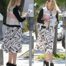 Dianna Agron seen making her way into an office building in Los Angeles