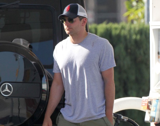Exclusive... Bradley Cooper Getting Gas In Santa Monica