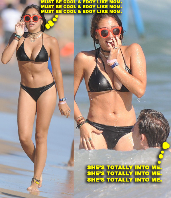 Lourdes Leon sports a bikini on holiday in France