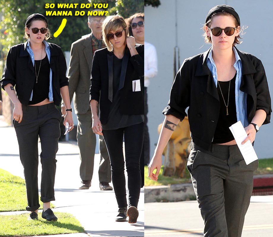Kristen Stewart seen leaving a ceremony in Los Angeles