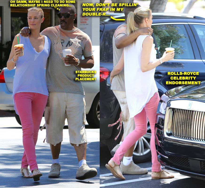 Exclusive... Eddie Murphy & Paige Butcher Make A Morning Coffee Run
