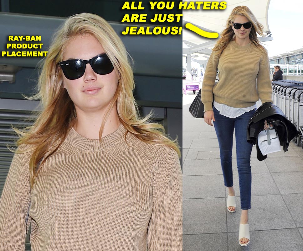 Kate Upton Catches A Flight Out Of London