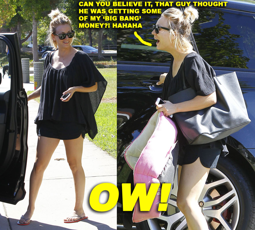 Kaley Cuoco Takes Her Dog To The Park