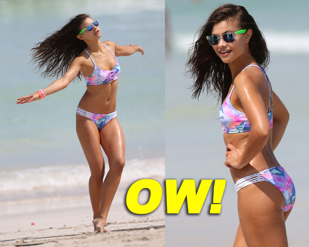 Victoria's Secret model Yara Khmidan shows off her incredible bikini body during photo shoot on the beach in Miami