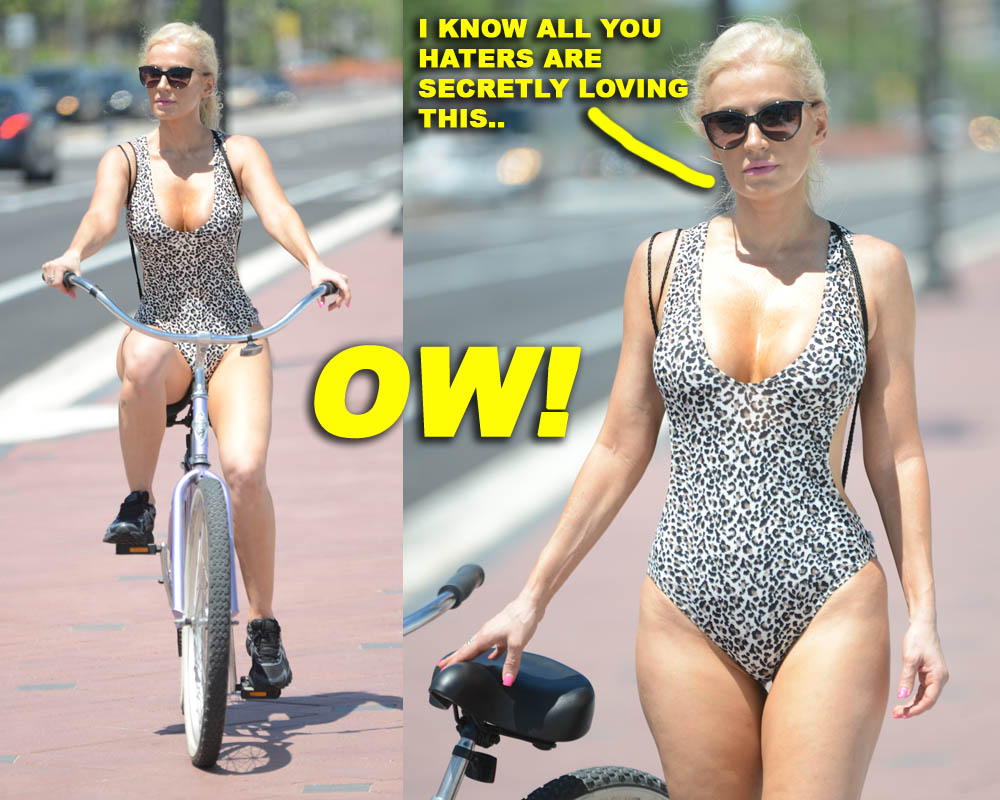 Ana Braga Enjoys A Bicycle Ride In Mide