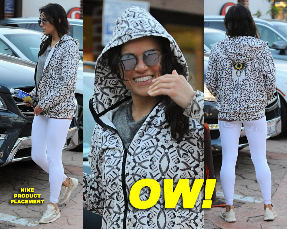 Exclusive... Michelle Rodriguez Leaving A Gym In Brentwood