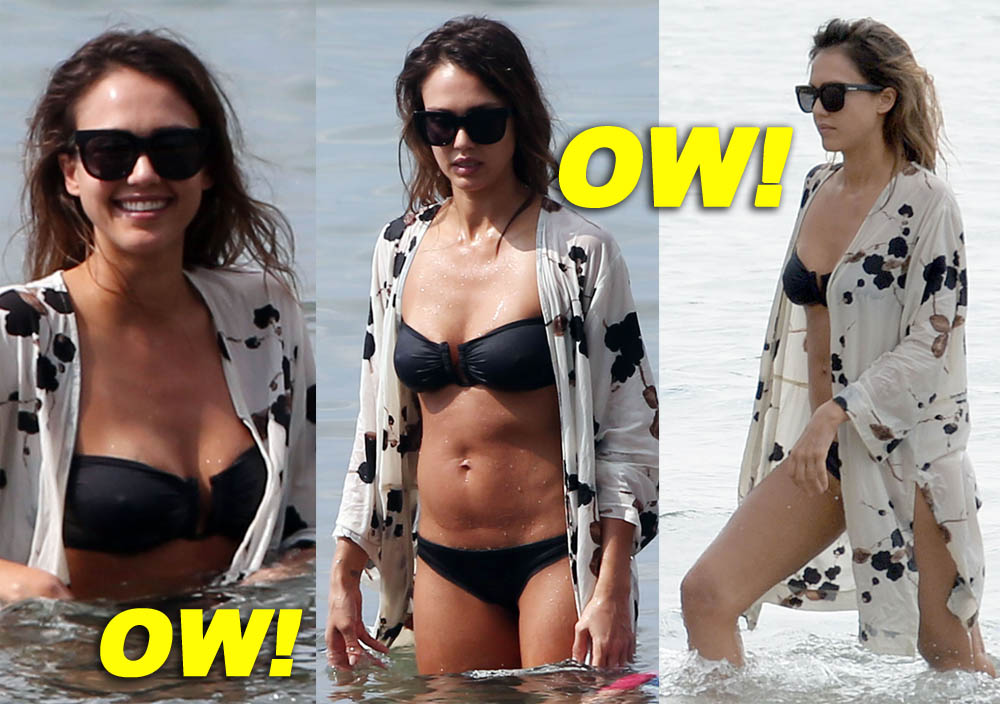Jessica Alba & Cash Warren Hit The Beach In Maui