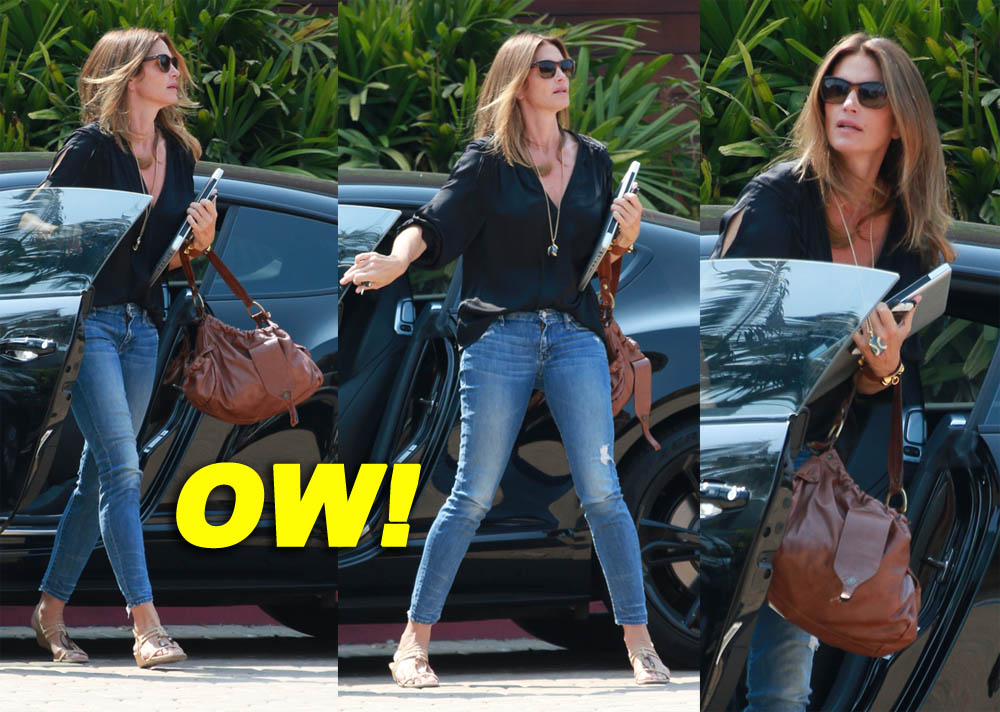 Cindy Crawford looks ageless as she is spotted going to a meeting in Malibu