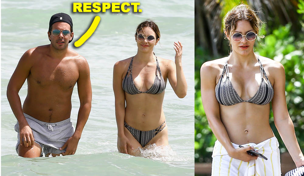 Katharine McPhee And Friend At Miami Beach