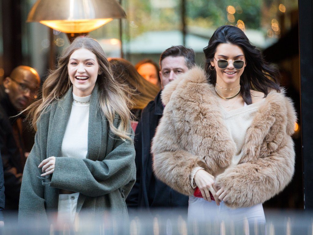 Gigi Hadid & Kendall Jenner Go Shopping In Paris