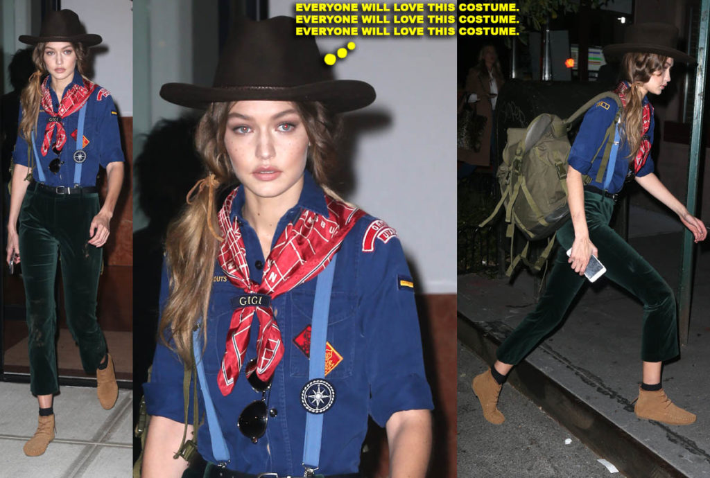 Gigi Hadid Dresses Up As A Girl Scout For Halloween
