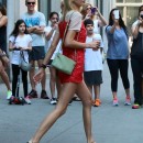 51758375 Singer Taylor Swift and friends Gigi Hadid and Martha Hunt leave her apartment on May 30, 2015 in New York City, New York. Taylor is heading to the airport to fly to Detroit to begin her massive summer tour. FameFlynet, Inc - Beverly Hills, CA, USA - +1 (818) 307-4813