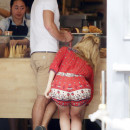 138564, EXCLUSIVE: Margot Robbie gets a visit from boyfriend Tom Ackerley, packing on the PDA in Toronto while she's in town shooting Suicide Squad. The pair obviously missed each other as were seen after lunch kissing and dancing inside the ice-cream shop, even sharing their desserts. As they were leaving for their car Tom scooped Margot up and the two started making out. Toronto, Canada - Thursday June 11, 2015. CANADA OUT Photograph: © PacificCoastNews. Los Angeles Office: +1 310.822.0419 sales@pacificcoastnews.com FEE MUST BE AGREED PRIOR TO USAGE