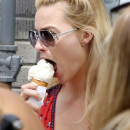 138564, EXCLUSIVE: Margot Robbie gets a visit from boyfriend Tom Ackerley, packing on the PDA in Toronto while she's in town shooting Suicide Squad. The pair obviously missed each other as were seen after lunch kissing and dancing inside the ice-cream shop, even sharing their desserts. As they were leaving for their car Tom scooped Margot up and the two started making out. Toronto, Canada - Thursday June 11, 2015. CANADA OUT Photograph: © PacificCoastNews. Los Angeles Office: +1 310.822.0419 sales@pacificcoastnews.com FEE MUST BE AGREED PRIOR TO USAGE