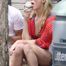 138564, EXCLUSIVE: Margot Robbie gets a visit from boyfriend Tom Ackerley, packing on the PDA in Toronto while she's in town shooting Suicide Squad. The pair obviously missed each other as were seen after lunch kissing and dancing inside the ice-cream shop, even sharing their desserts. As they were leaving for their car Tom scooped Margot up and the two started making out. Toronto, Canada - Thursday June 11, 2015. CANADA OUT Photograph: © PacificCoastNews. Los Angeles Office: +1 310.822.0419 sales@pacificcoastnews.com FEE MUST BE AGREED PRIOR TO USAGE